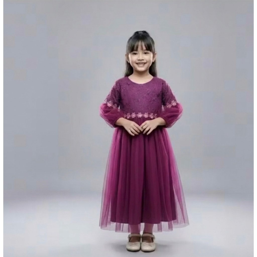 Gaun pesta anak muslim / Baju pesta anak muslim / Gamis pesta anak