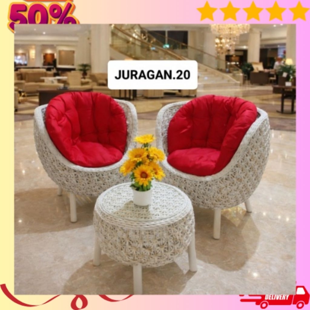 Kursi Teras Berkele Rotan Sintetis Kursi Santai Untuk Didepan Rumah