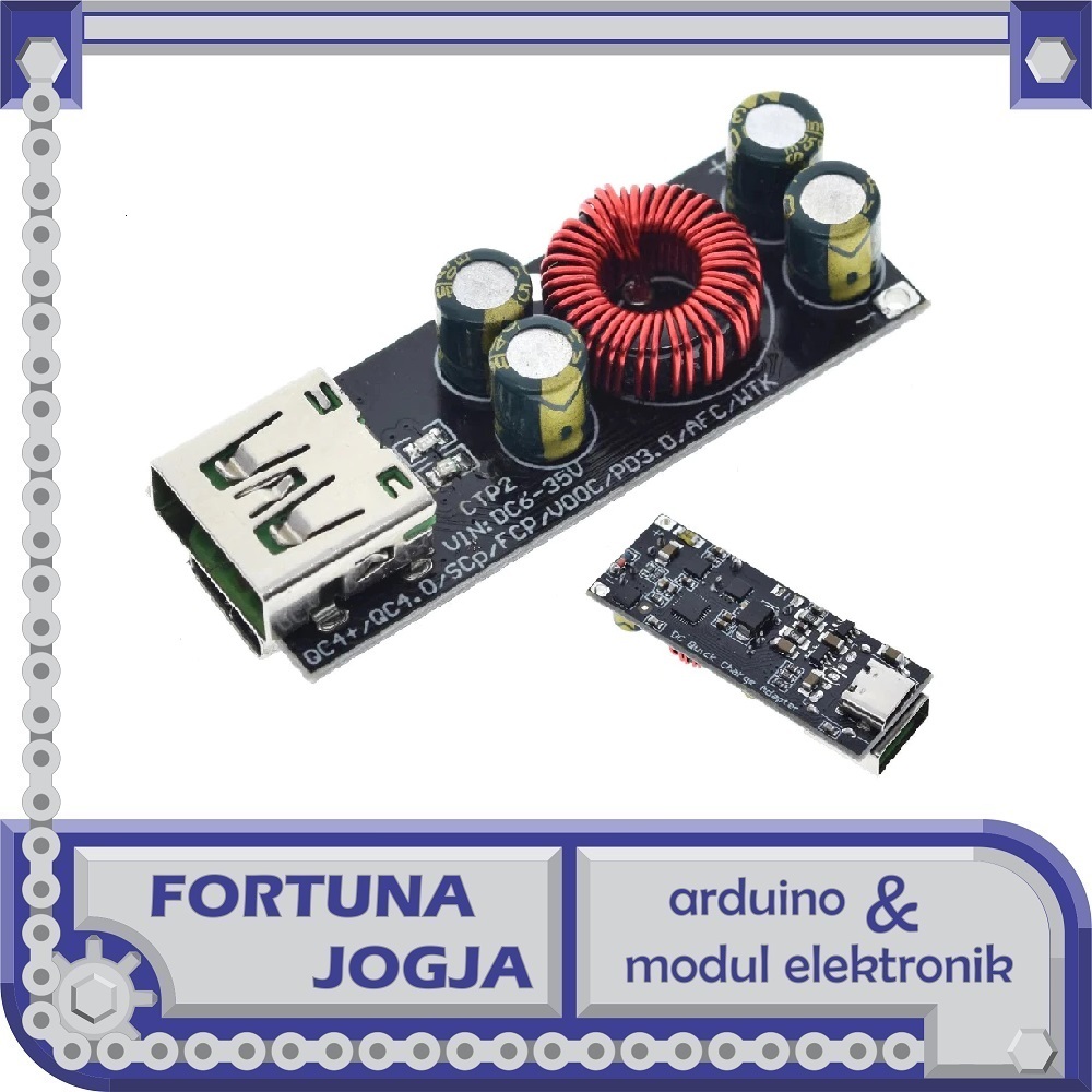 Module Buck Stepdown 6-35V to USB Quick Charger SW3516 / SW3518 VOOC QC4.0 PD