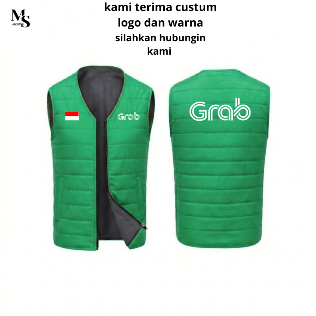 Rompi Motor Ojo(L) Grab Waterproof Terbaru Jaket Rompi Grab Driver / Rompi Motor Terbaru / Rompi Pel