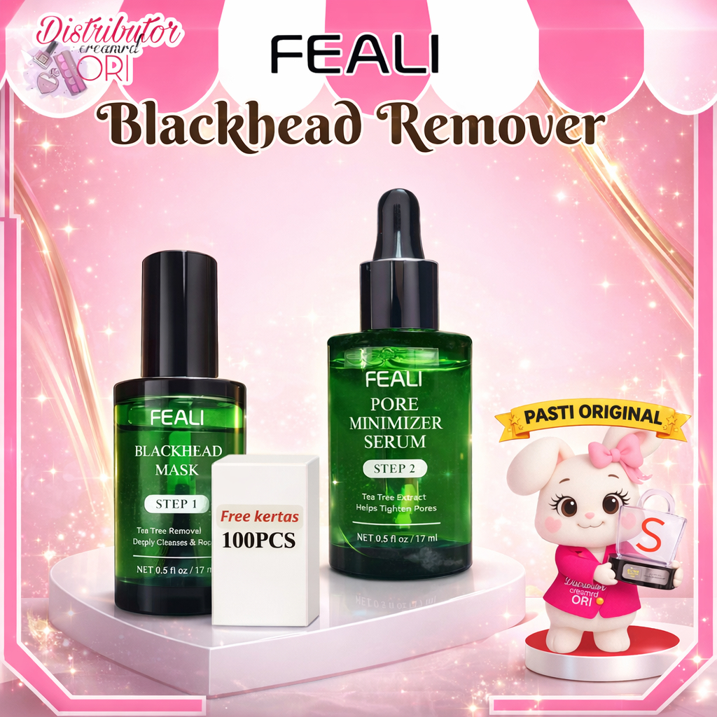 BPOM] FEALI Blackhead Remover Mask Step 1 Peel Off / step 2