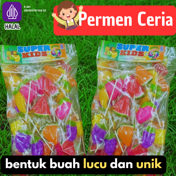 Permen Lolipop Anak Rasa Buah Halal Isi Banyak – Permen Murah Untuk Jajanan Anak