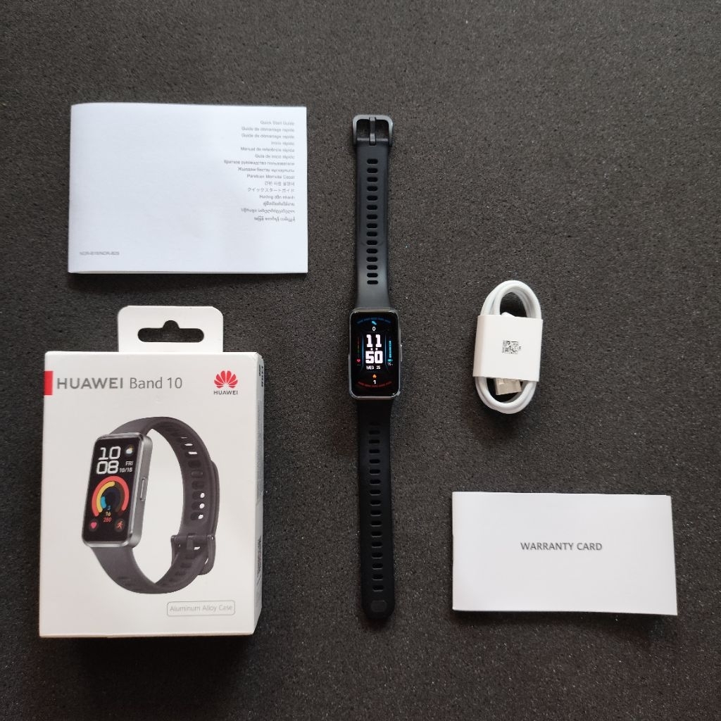 Smartband huawei band 10 alumunium black, jam tangan kesehatan & olahraga.