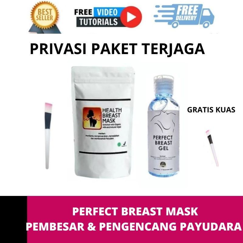 HEALTHY BREAST MASK  (10) & Perfect Serum gel 30 ML Pembesar dan Pengencang payudara indah