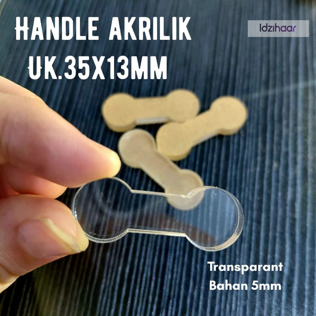 Handle Akrilik / Tarikan Laci Akrilik Ukuran 35mm x 13mm