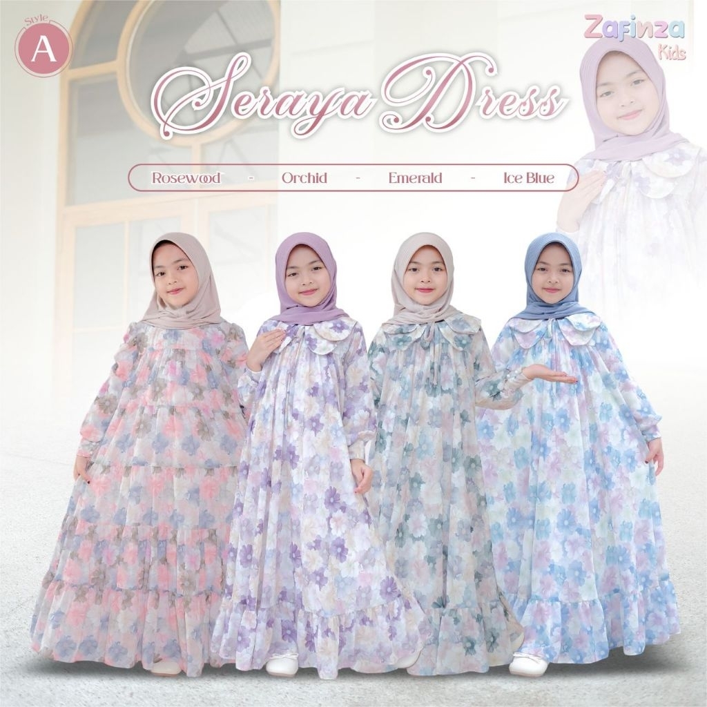 [ SERAYA ] By ZAFINZA Gamis ibu dan anak buat lebaran gamis anak cantik untuk idul Fitri baju couple