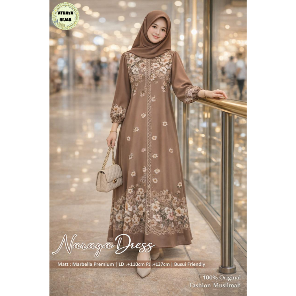 Gamis Lebaran Wanita Terbaru 2026 Baju Pengajian Ibu Pernikahan Set Gamiss Hijab Dres Brokat Muslima