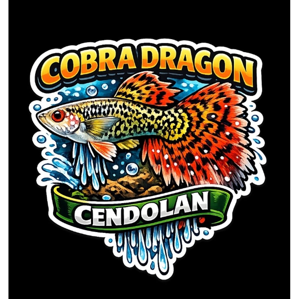 20 Ekor Ikan Guppy Cobra Dragon Cendolan Warna Warni Indah