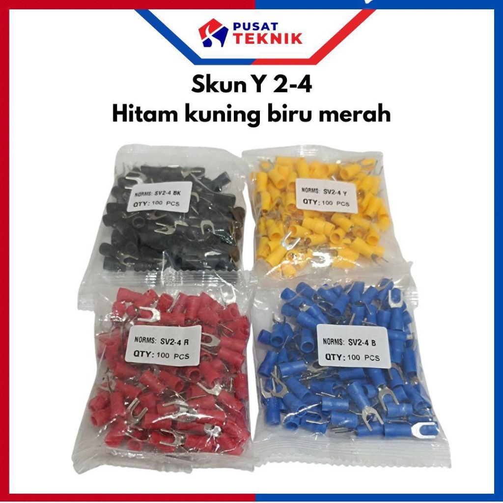 Skun Y 2.5mm Skun Kabel Y 2-4 Skun Garpu 2-4