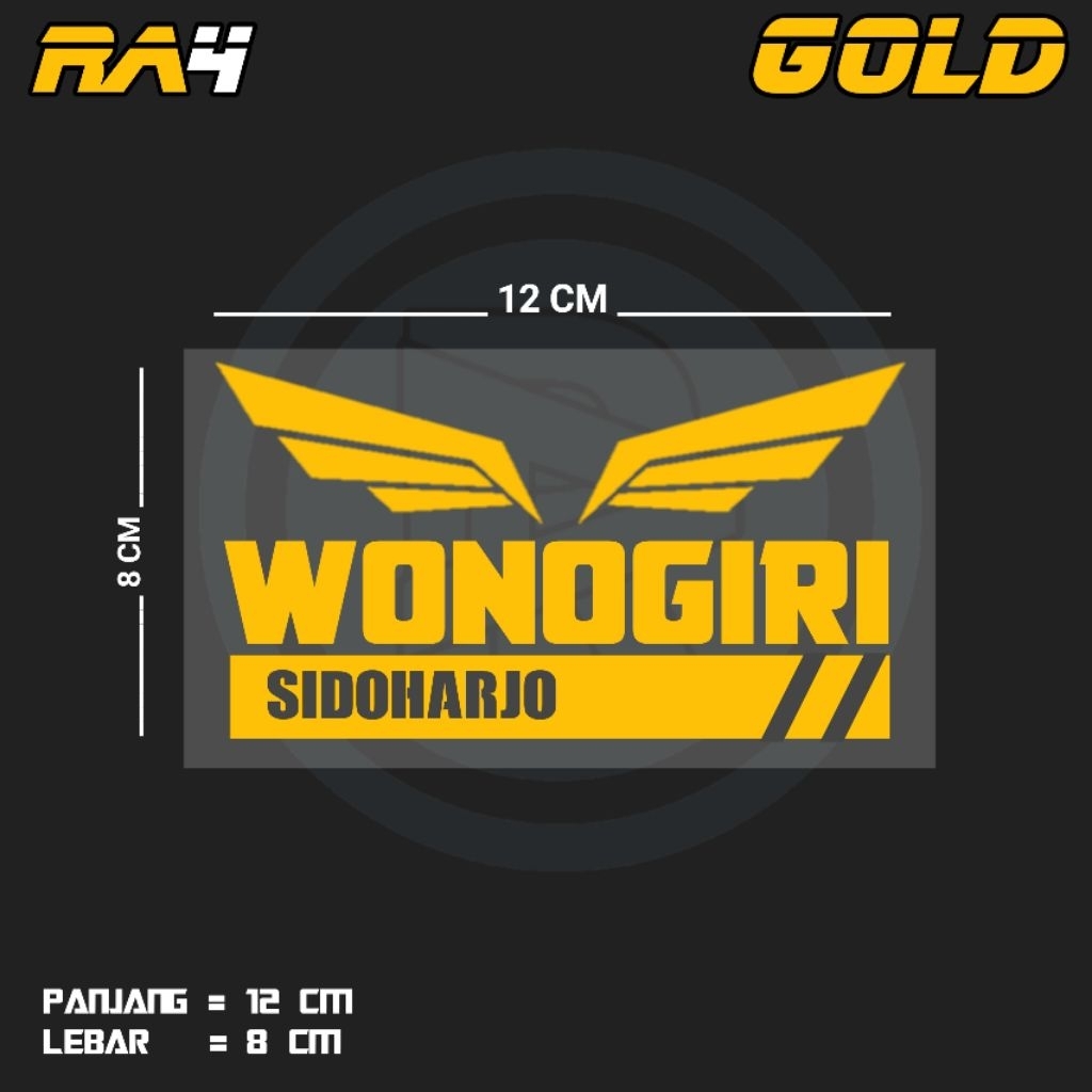 STIKER CUTTING TULISAN WONOGIRI SIDOHARJO | RA4 KEC