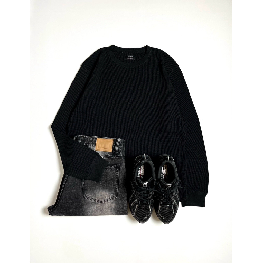 Musinsa Standard Knit Textured Black