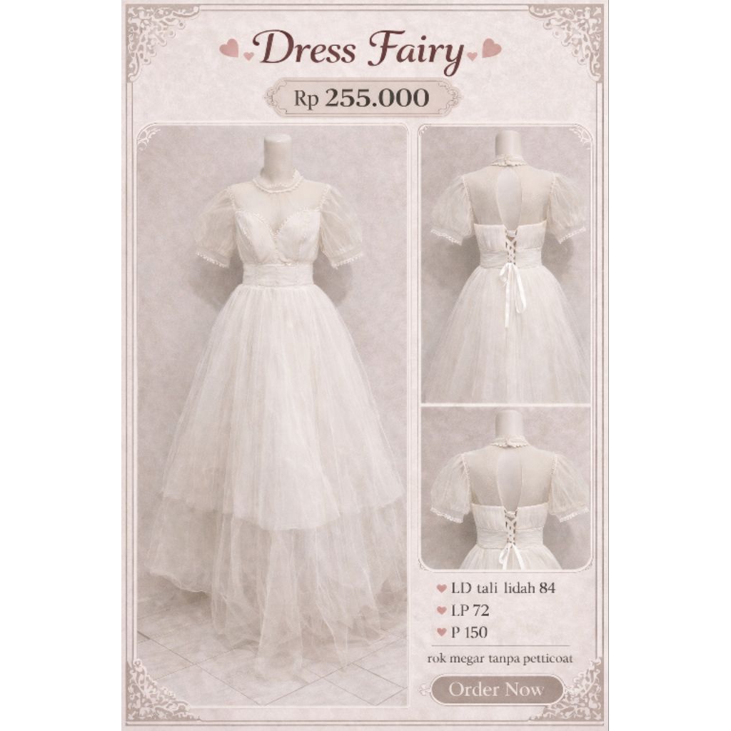 Dress Putih Gaun Fairy/Dress Prewedding