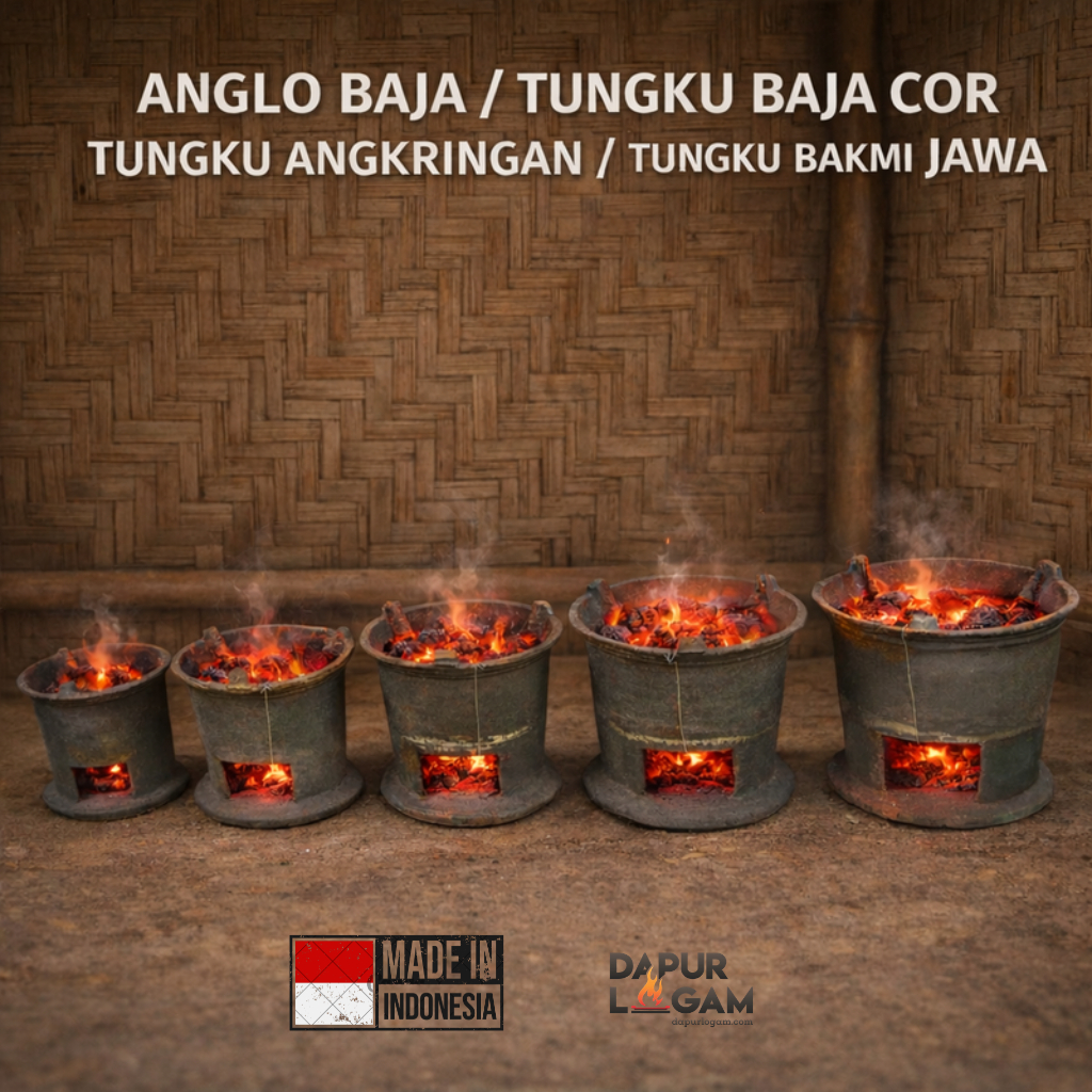 ANGLO TUNGKU BAJA 23CM - 26CM | TUNGKU ARANG NASI GORENG | ANGLO BAJA COR | TUNGKU ANGKRINGAN