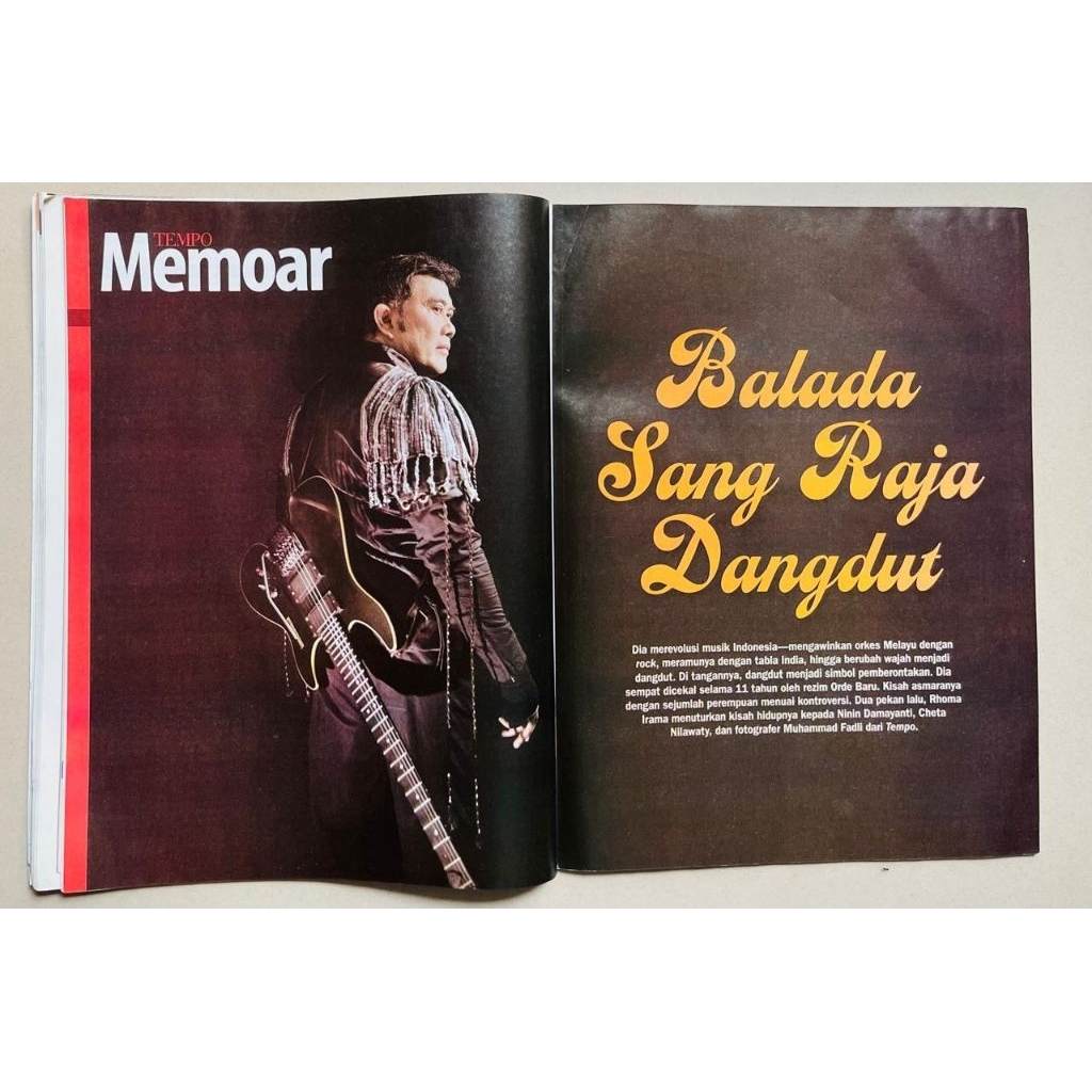 Majalah Tempo 2 Mei 2011 - Memoar : Rhoma Irama Balada Sang Raja Dangdut