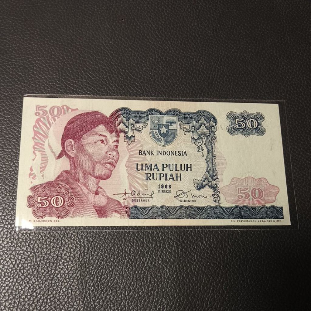 Uang kuno 50 rupiah seri jendral sudirman tahun 1968 gress
