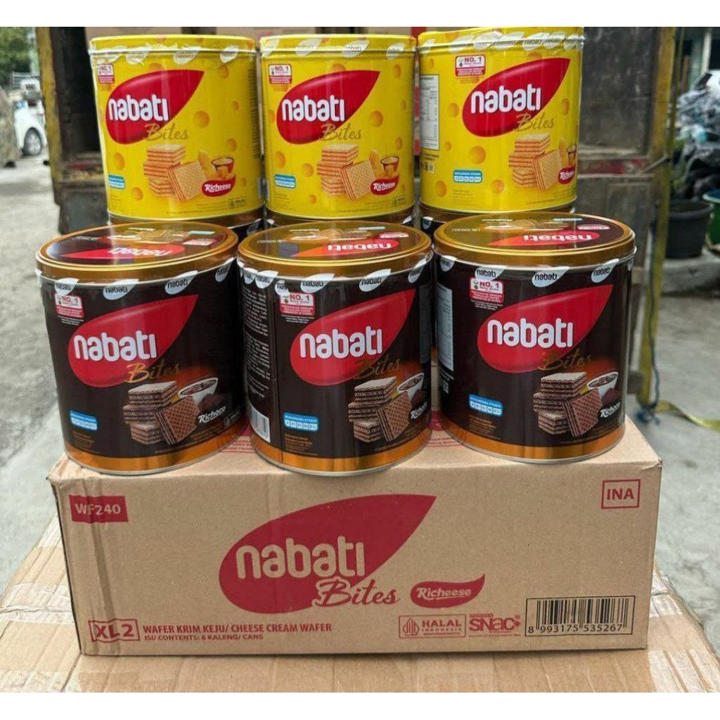 Nabati Wafer Kaleng 1 dus isi 6 pcs