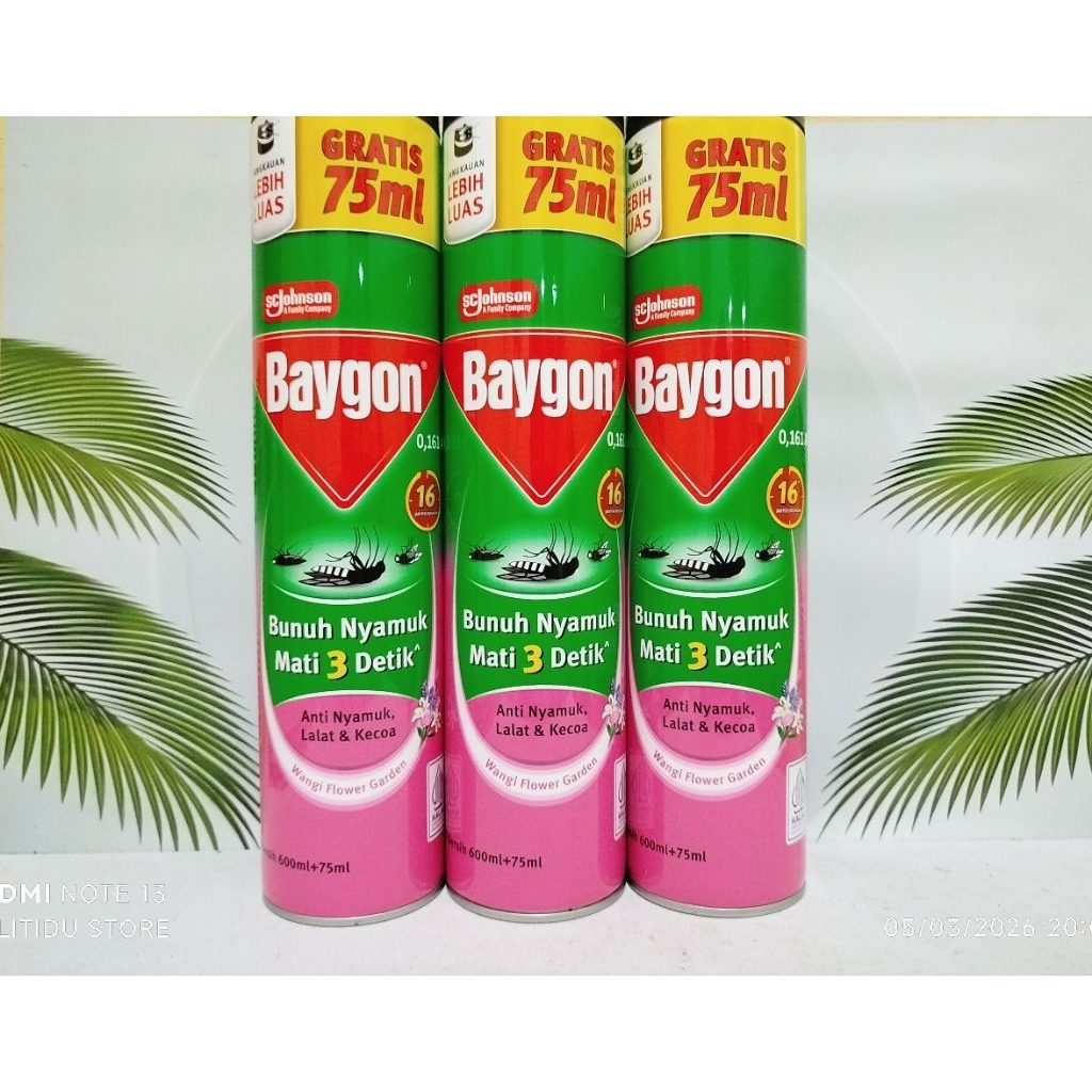 Baygon 600+75ml/Obat nyamuk semprot/Anti nyamuk/Baygon