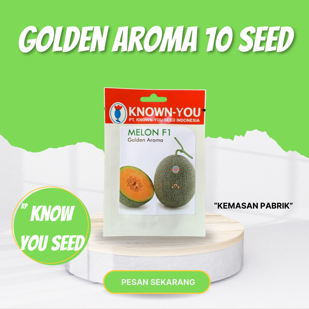 KNOWN YOU SEED Benih Buah melon Golden Aroma 10 seed
