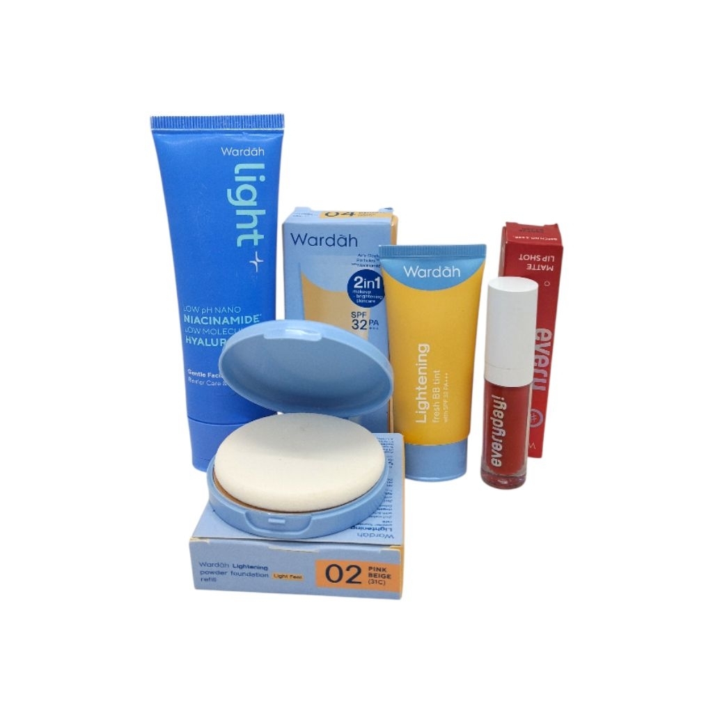paket wardah 4in1 paket lengkap make up sehari hari