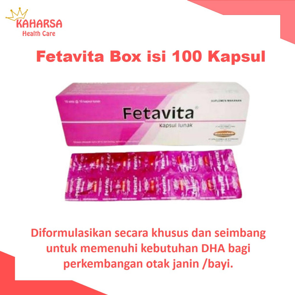 FETAVITA PERBOX ISI 100 KAPSUL - Vitamin Ibu Hamil - Suplemen Kehamilan - PROMIL