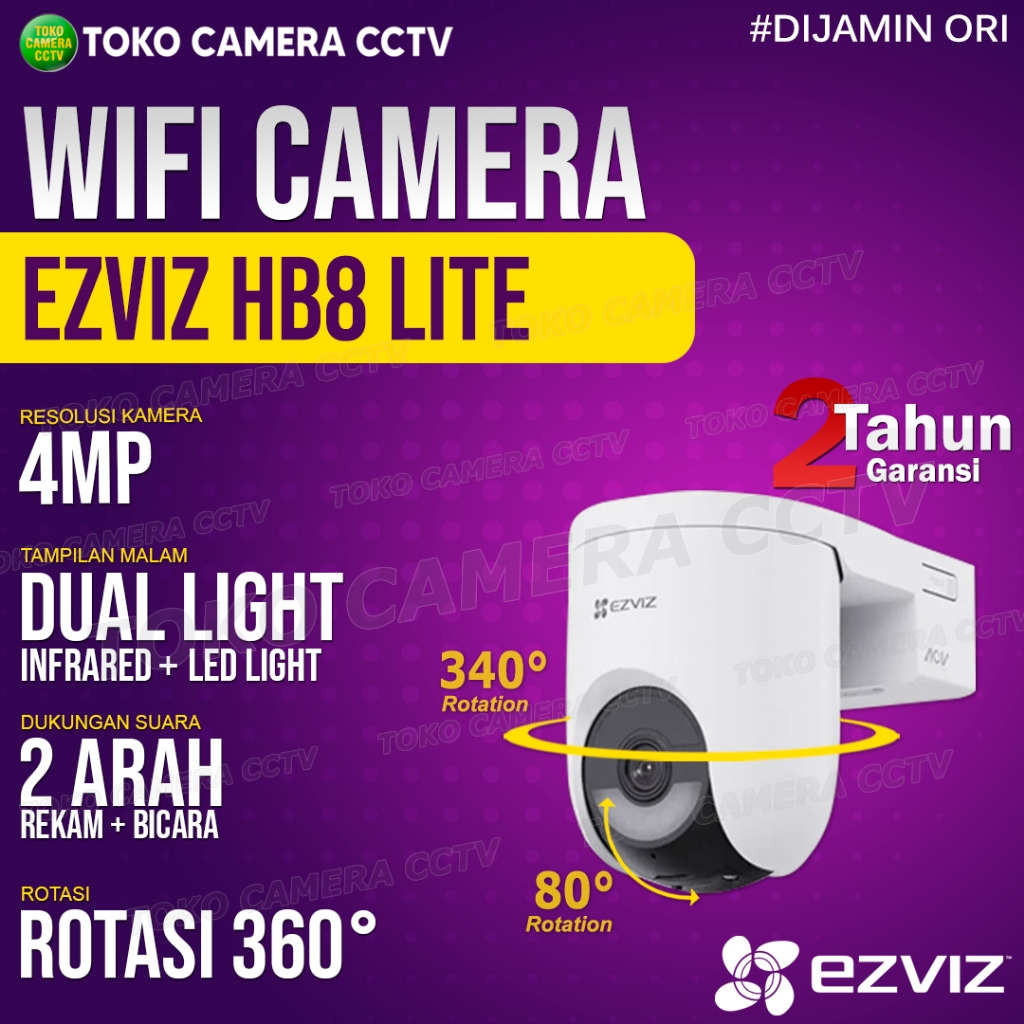 EZVIZ HB8 KAMERA CCTV WIFI WIRELESS IP CAMERA BATERAI TANPA KABEL
