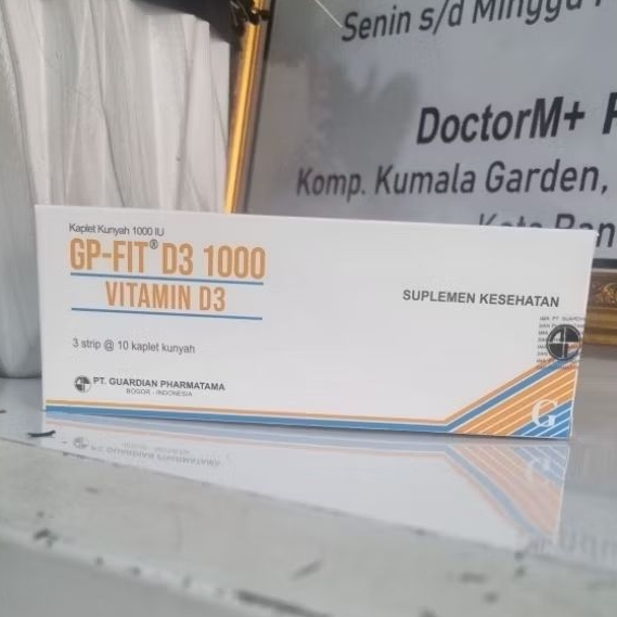 Gp-fit D3 1000 vitamin D3 / strip isi 10 kaplet kunyah