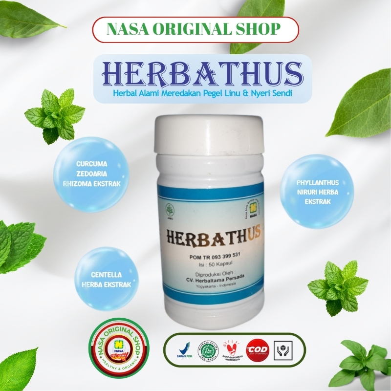 Herbathus NASA 50 Kapsul Herbal Asam Urat Nyeri Sendi Rematik Pegal Linu Original