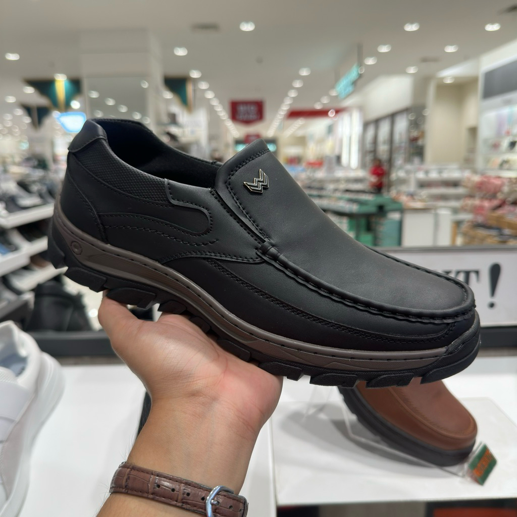 Watchout Sepatu Selop Pria Moccasin Bahan Kulit Premium | Size 39-44 | Jastip Mall