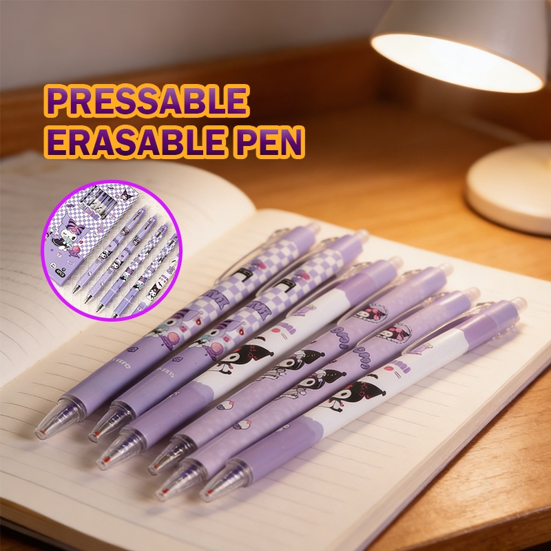 6pcs pulpen bisa dihapus 1 pack Dapat dihapus dengan panas dan mudah digunakan Pulpen Gel Penghapus 