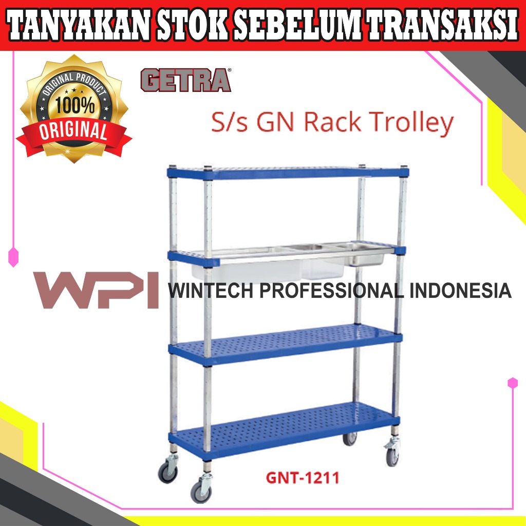 GETRA GNT-1211 SS GN Rack Trolley / Rack Trolley Serbaguna
