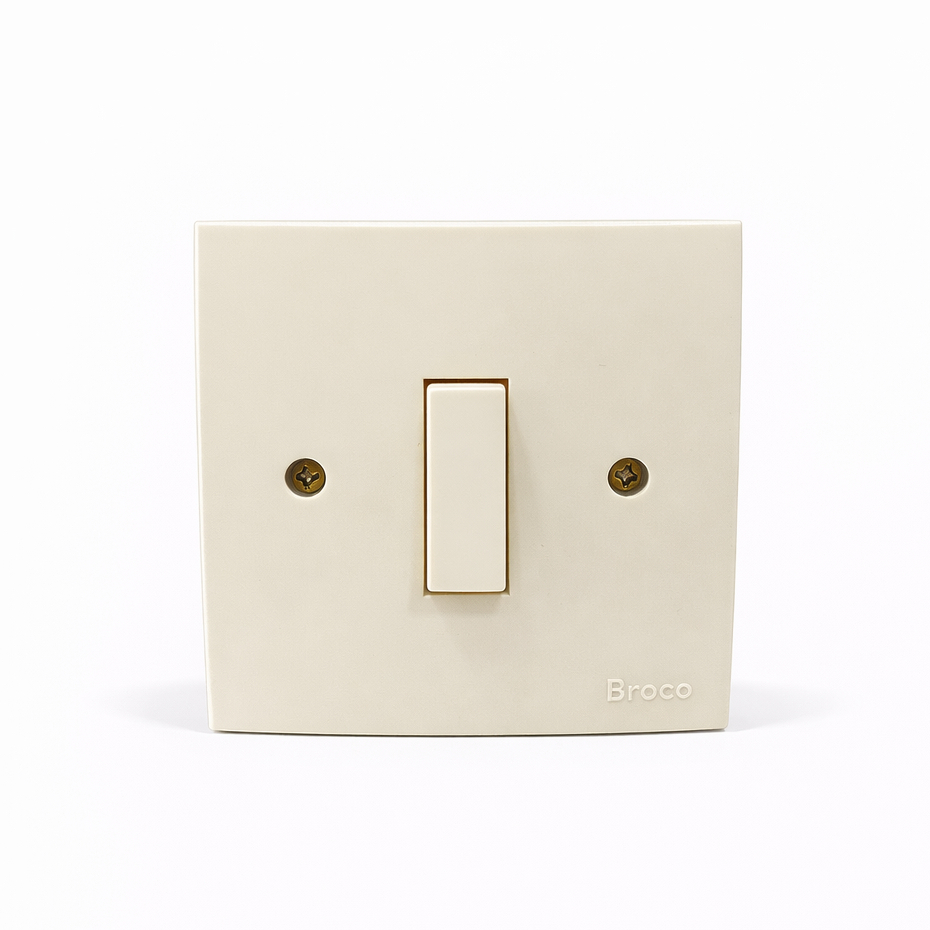 Saklar Lampu Broco 1 Tombol - Saklar Listrik Tanam Dinding