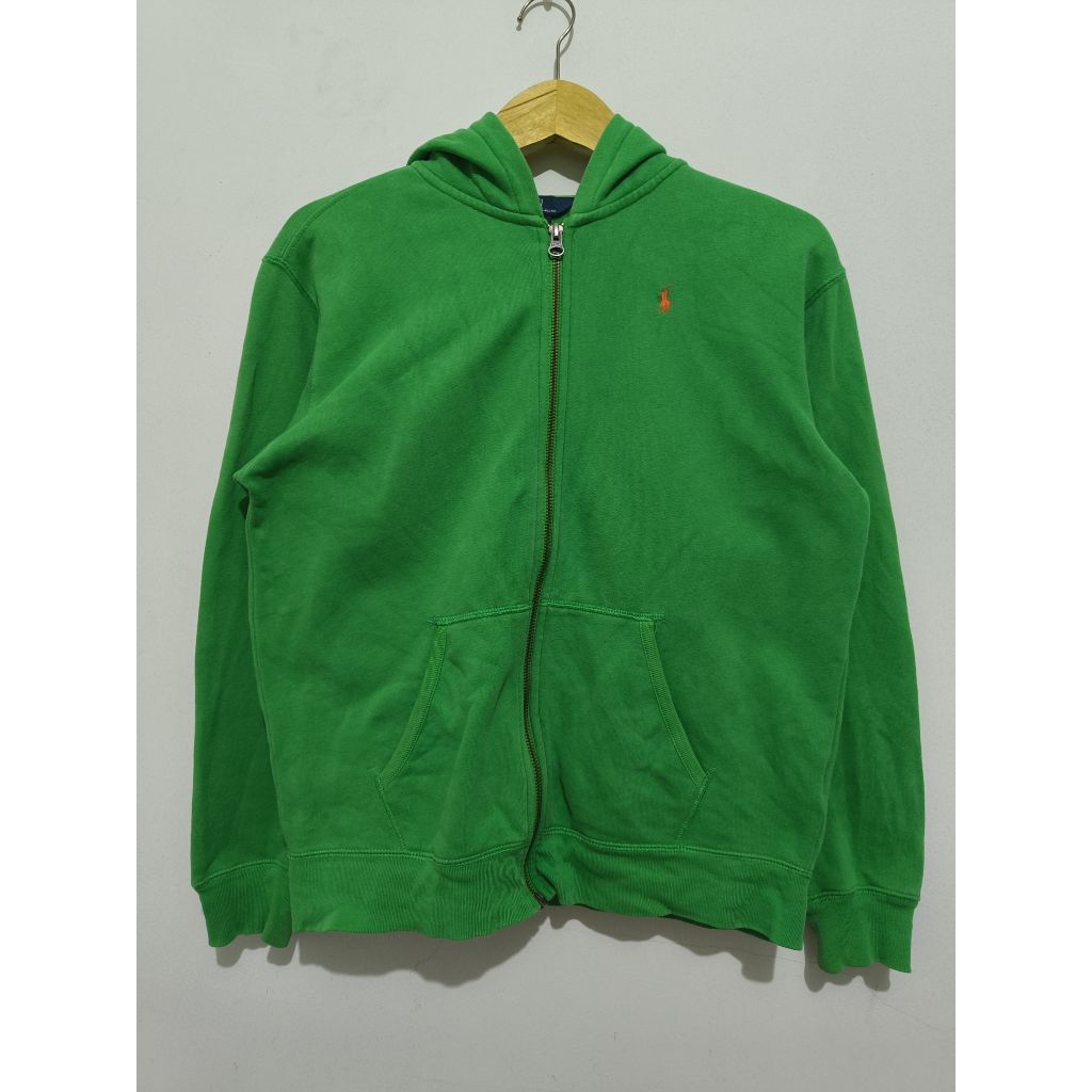 Jacket Hoodie Zipper Polo Ralph Lauren Green size L