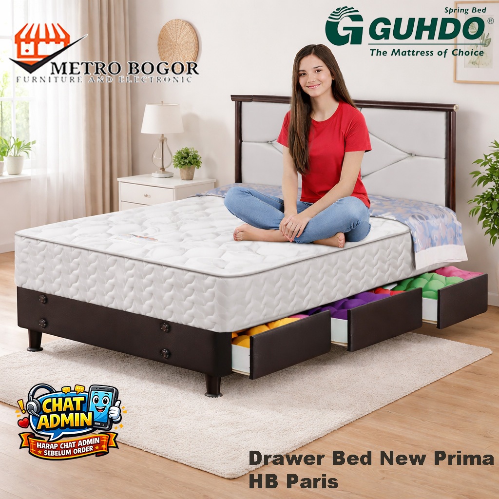 Spring bed Laci New Prima HB Paris full set - Guhdo Springbed