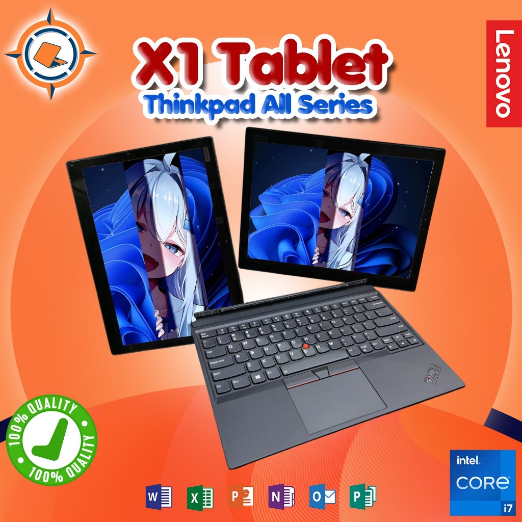 LENOVO THINKPAD X1 TABLET INTEL CORE I5 / I7 GEN 8 RAM 16 SSD 1TB BERGARANSI