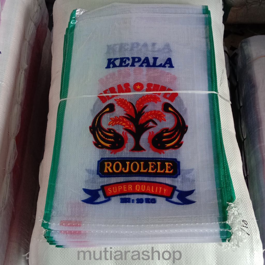 Karung Beras Rojolele 10kg - Karung Rojolele Transparan