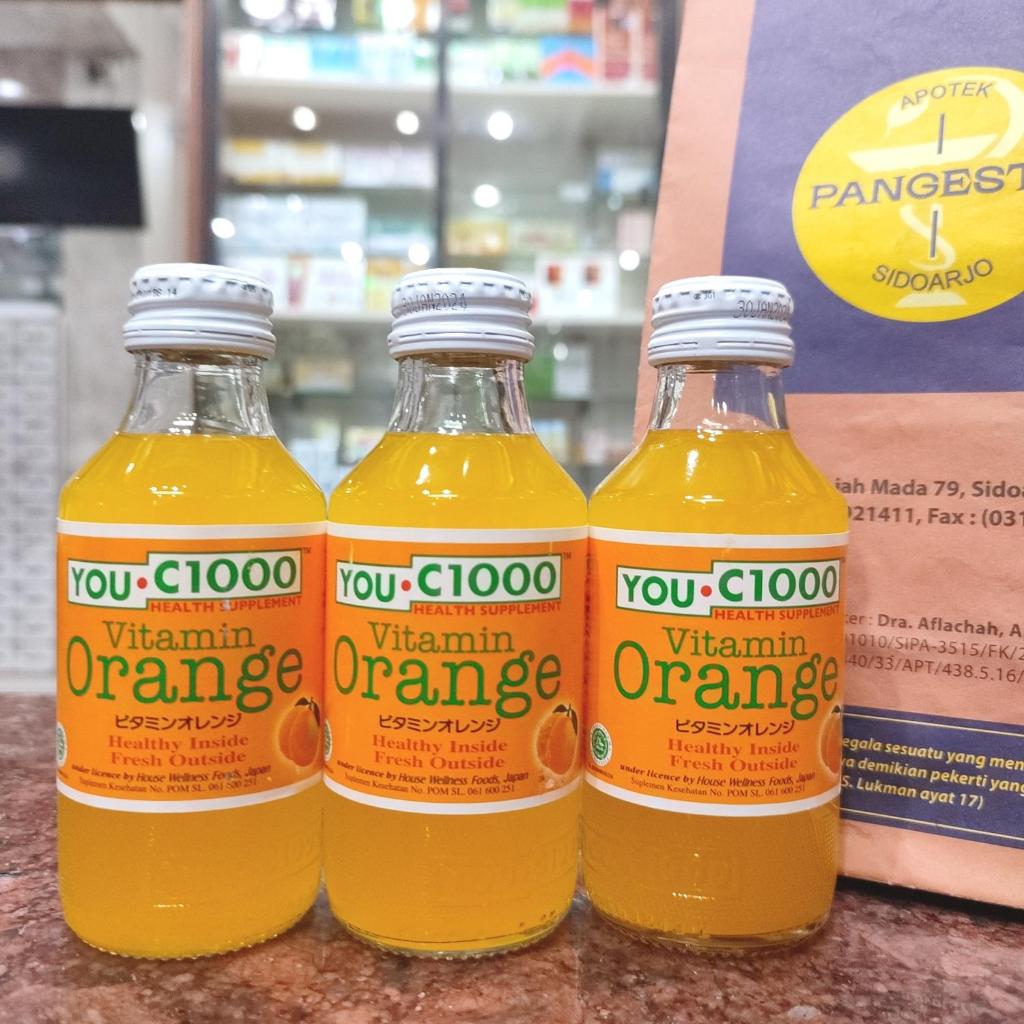 YOU C1000 Orange 1 Botol 140 ml / Vitamin C Rasa Jeruk / You.C1000 Oranye 140ml YouC1000 YouC 1000 Y