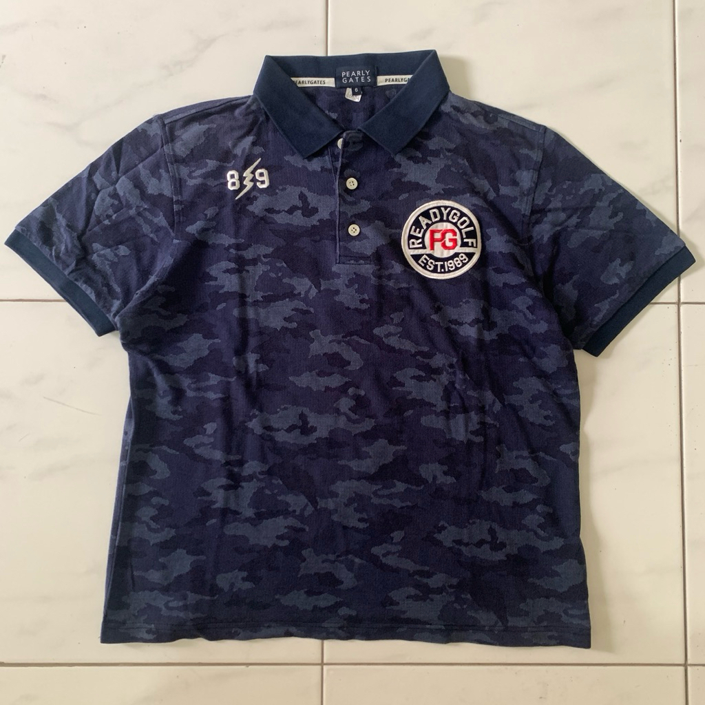 Pearly gates golf poloshirt camo