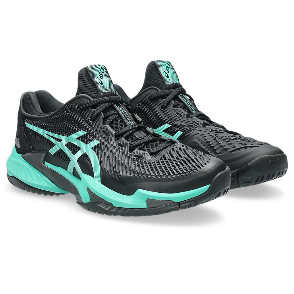 Sepatu Tenis Asics Court FF 3 Novak Black Aurora Green Men/Tennis Shoe Asics Court FF 3 Novak Black 