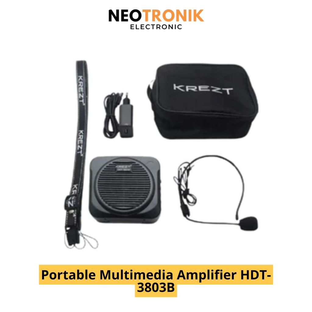 Speaker Pinggang Portable Multimedia Amplifier Krezt HDT-3803B