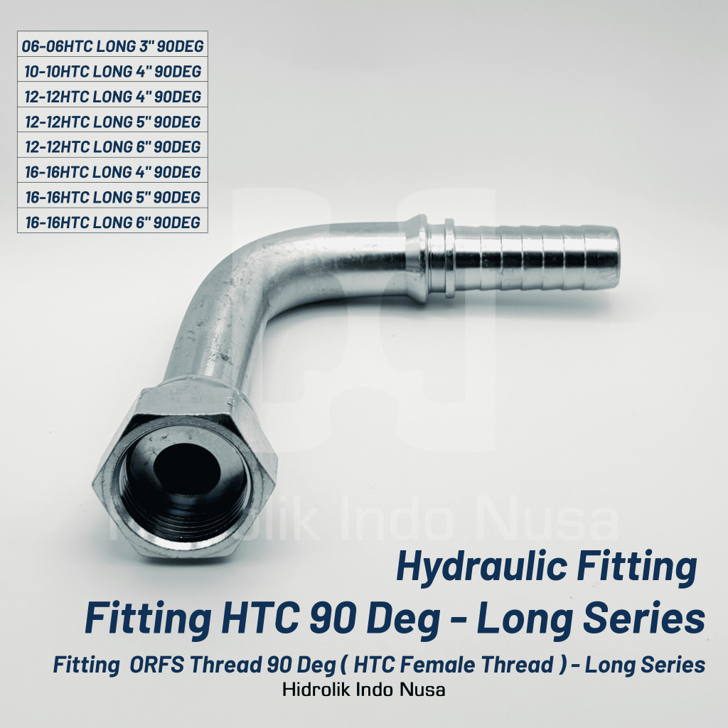 Hydraulic Fitting HTC Long 90 Deg Female ( Size 3/8" - 1 " ) / Fitting HTC Long 90 Deg  Carbon Steel