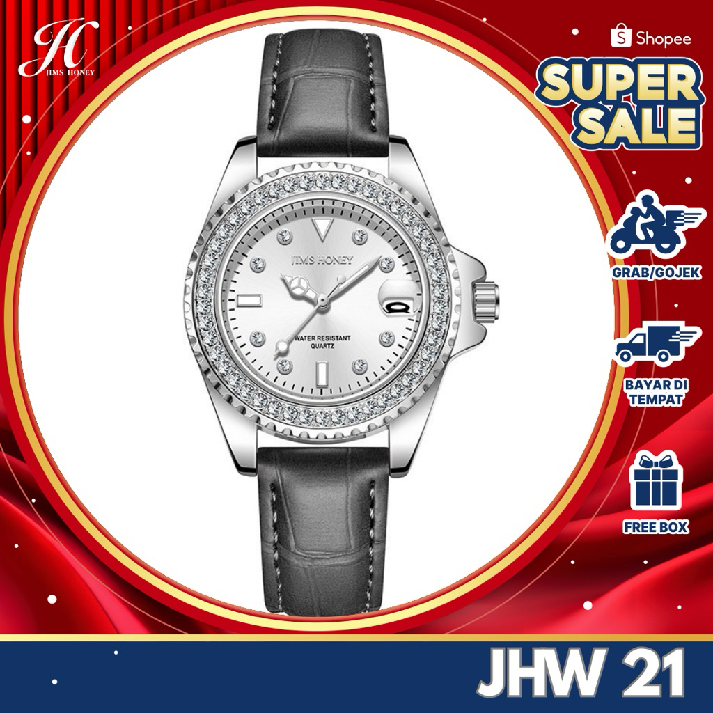 JIMS HONEY JHW 21 JAM TANGAN WANITA ANALOG ANTI AIR