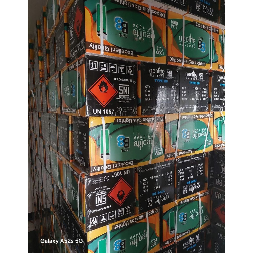 Korek Api Gas Roda Mirip Tokai 1 Dus/Karton {Isi 20 Pack} Merek Neolite Value Nagoya Kobar Harga Gro