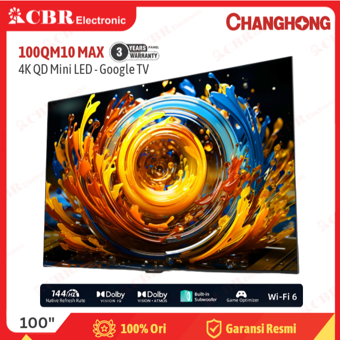 TV CHANGHONG 100 Inch LED 100QM10 MAX (4K QD MINI OLED – Google TV)