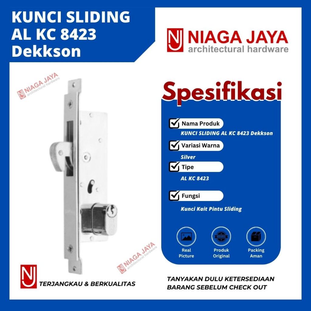 Kunci Pintu Sliding Dekkson KC 8423 Dekkson Kunci Pintu Aluminium