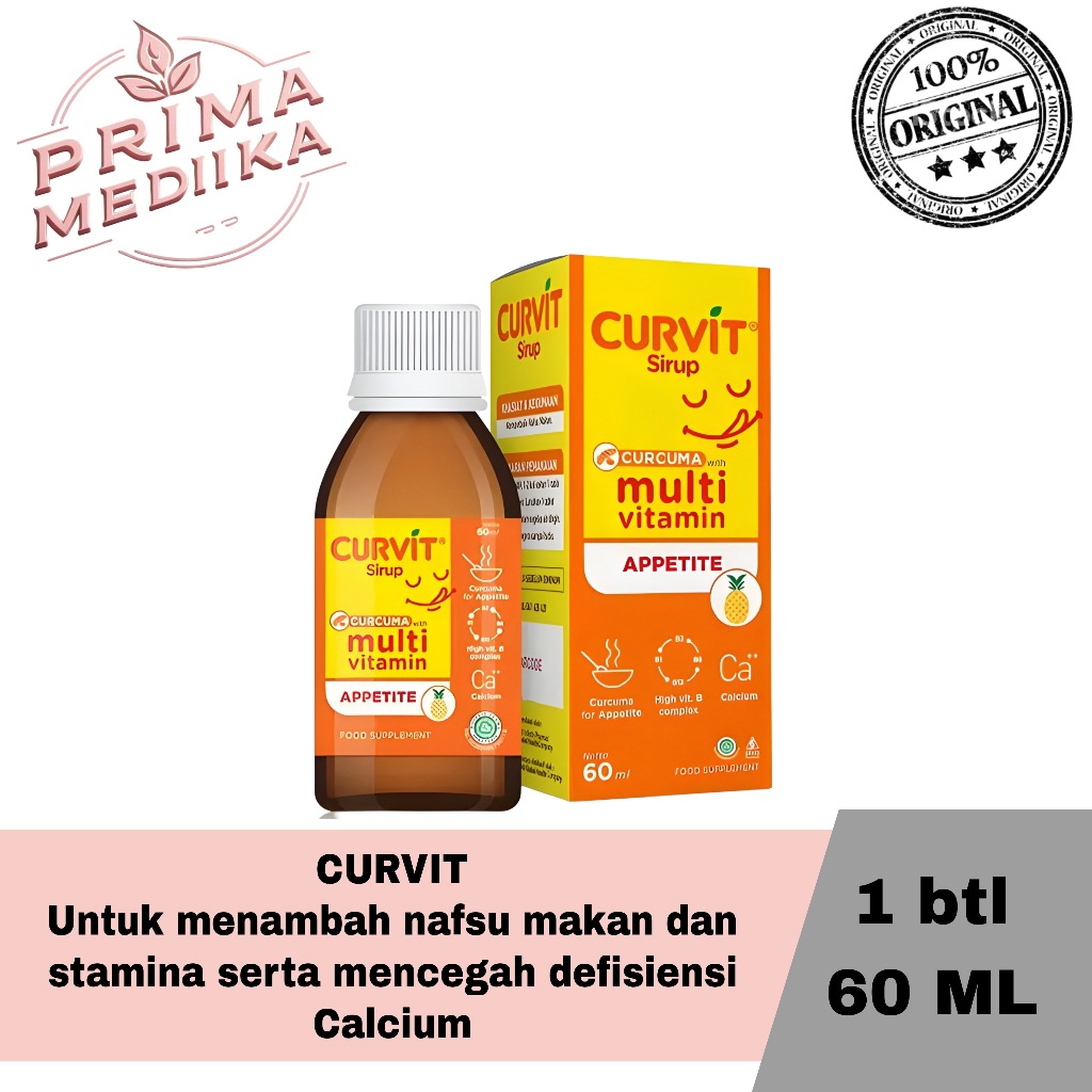 Curvit Sirup - Vitamin Nafsu Makan Dewasa & Anak / Multivitamin+Minyak Ikan