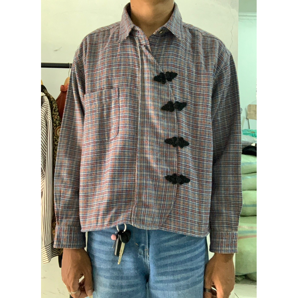 kemeja cheongsam boxy-kemejaboxy-cheongsamshirt-cheongsam murah