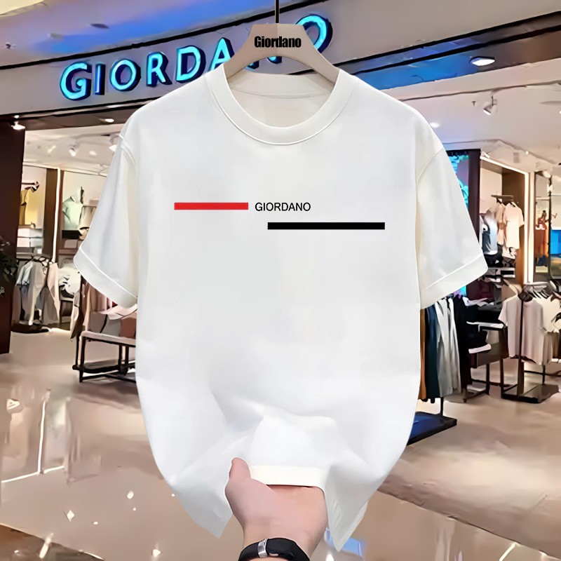 COD~ kaos kaos cowok katun premium kerah bundar ukuran besarGaris minimalis dengan motif garis-garis