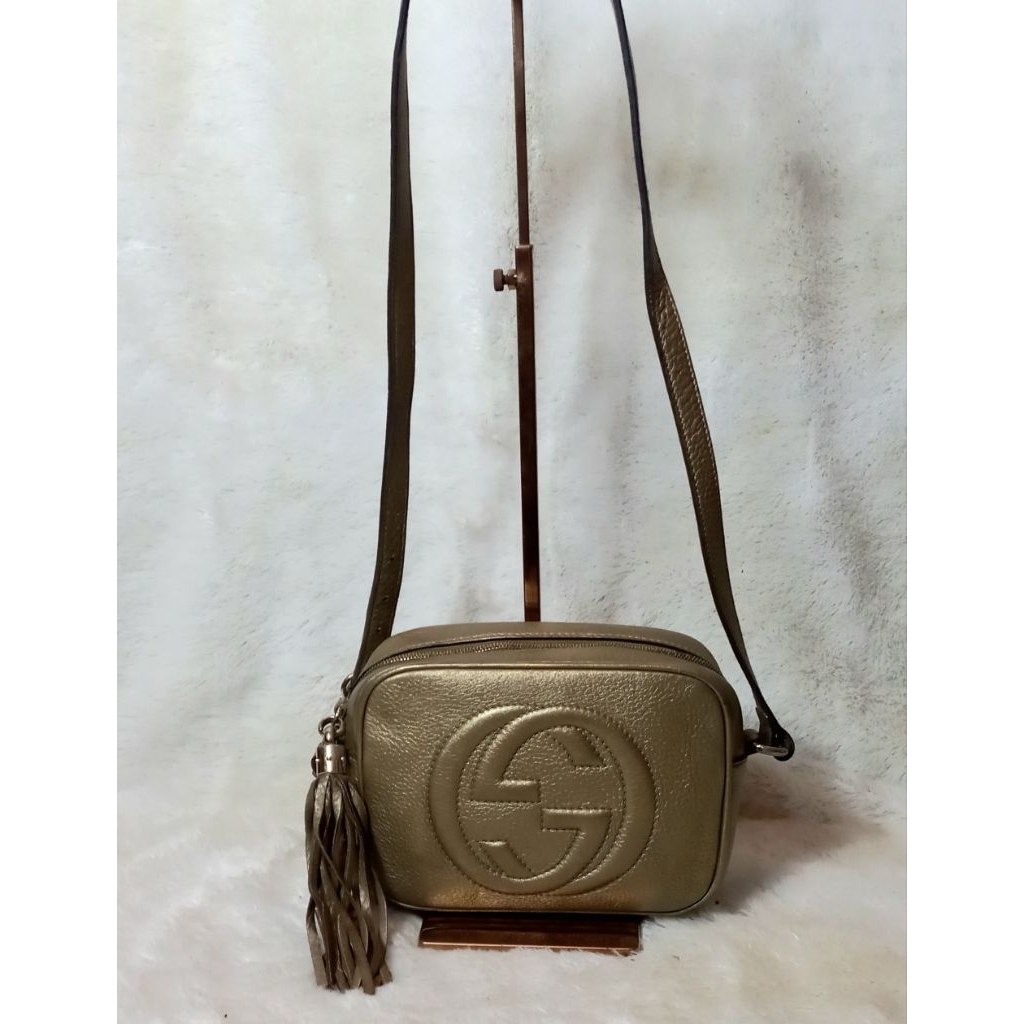 Preloved Second Gucong Gucci* Soho Disco Camera Bag Gold