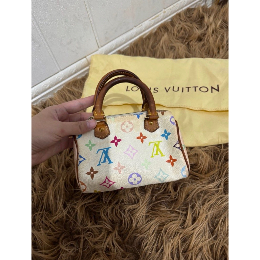 Louis vuitton takashi murakami speedy nano multicolor preloved
