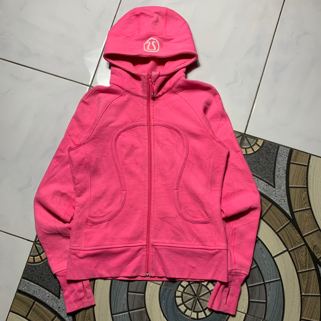 Hoodie Sport Women Lululemon Scuba Fullzip Pink size M women